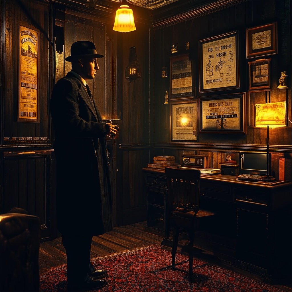 genny_texttoimage_1920s_Detective_themed_escape_room_Realistic_Dark